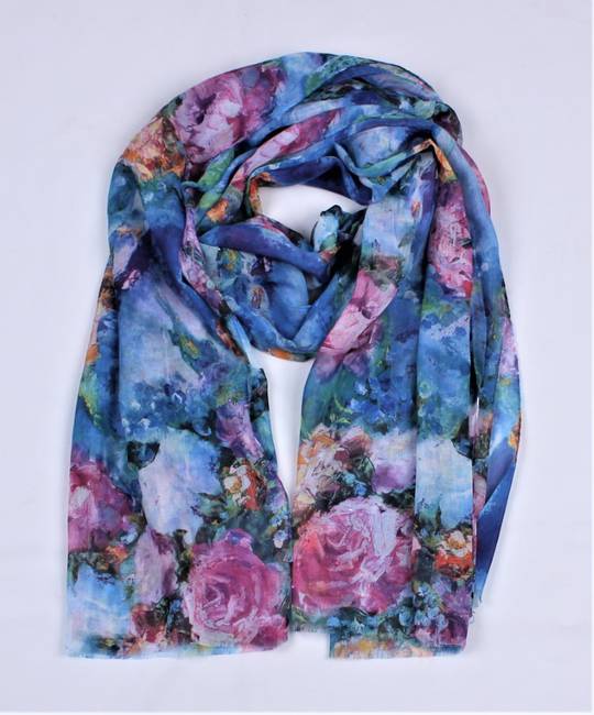 Alice & Lily printed scarf blue Style : SC/4870BLU